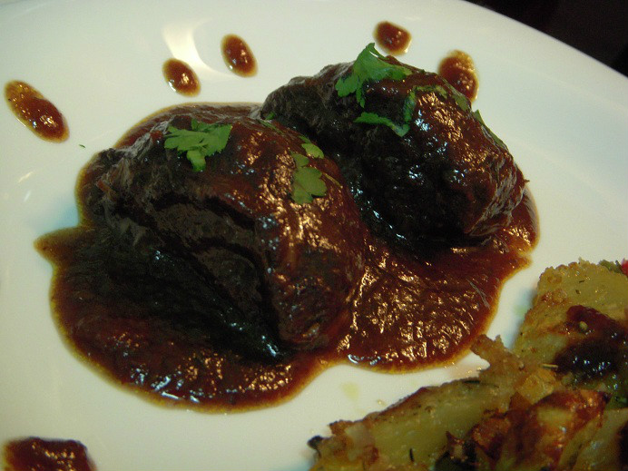 Galtas de ternera con manzana y ratafia