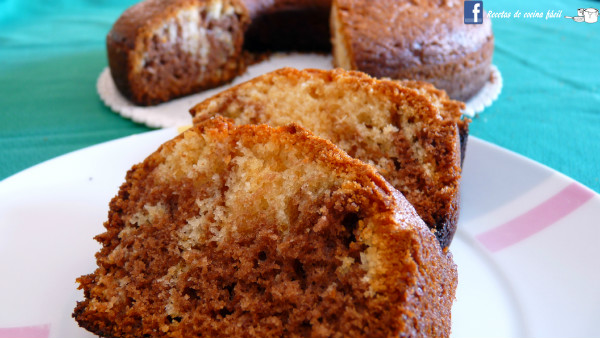 Bizcocho marmolado de chocolate