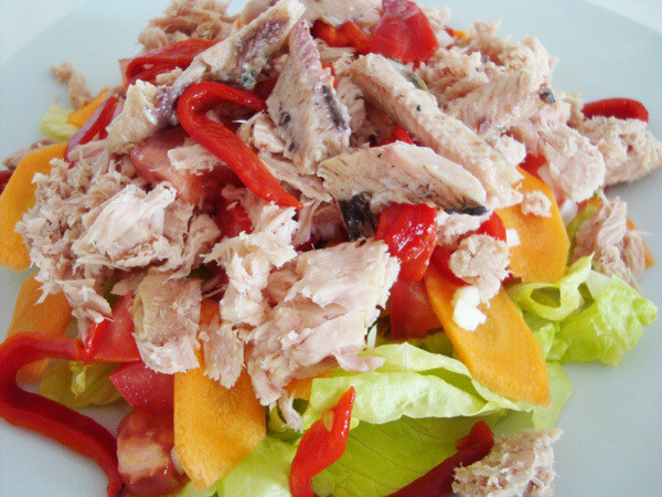 ensalada de caballa escabechada