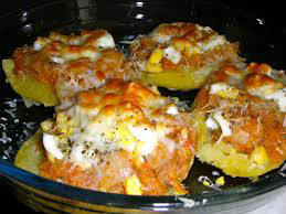 Patatas rellenas de atún