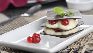 Milhoja de chocolate con toffe