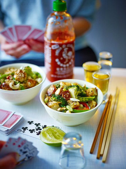 Salteadito de tofu y verduras de Jamie Oliver